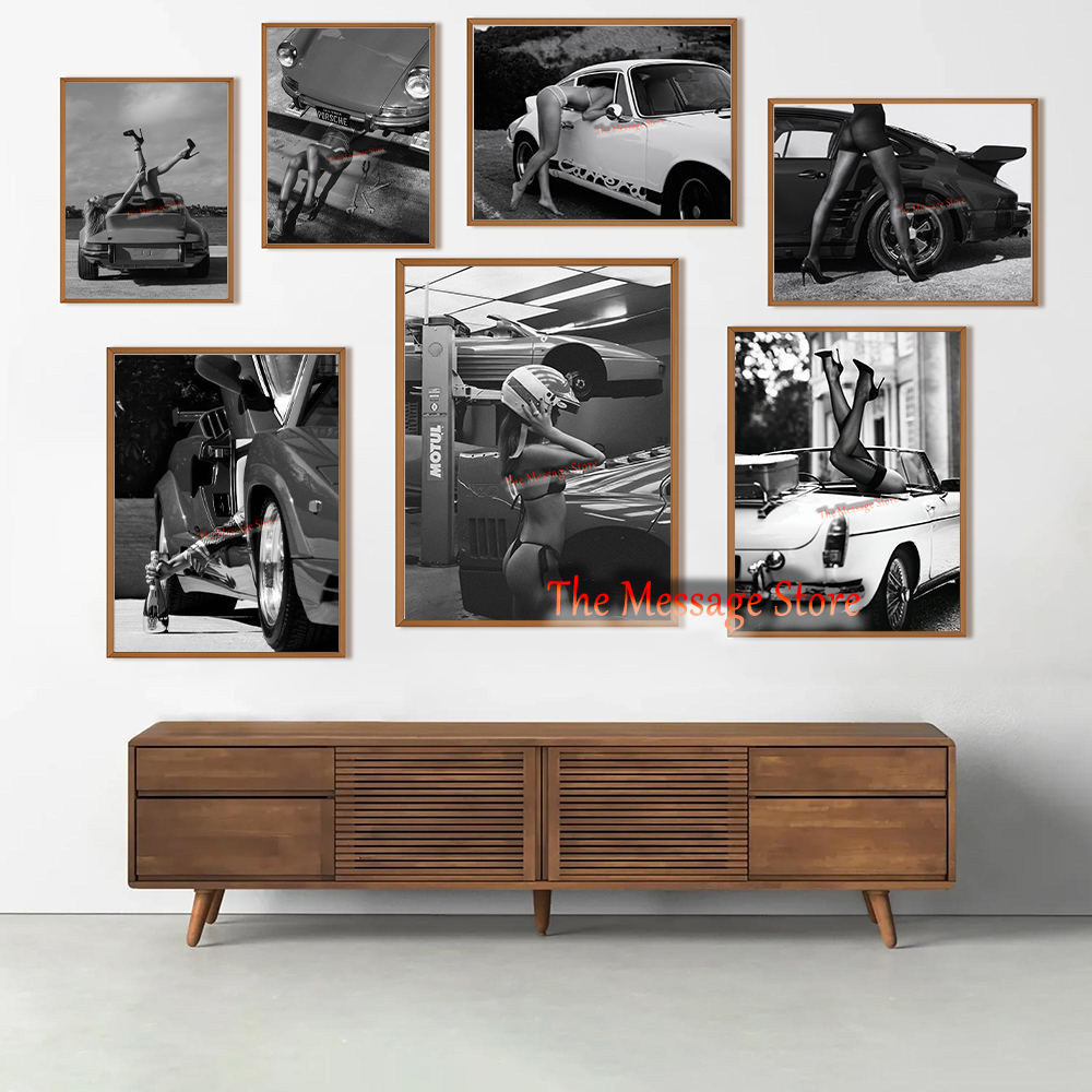 Luxury Lifestyle Pictures - Poster su Tela con Auto Sportiva