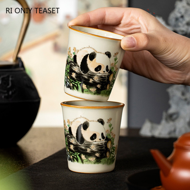 Handmade Ceramic Mug - 1 Pz Tradizione Cinese Ru Forno