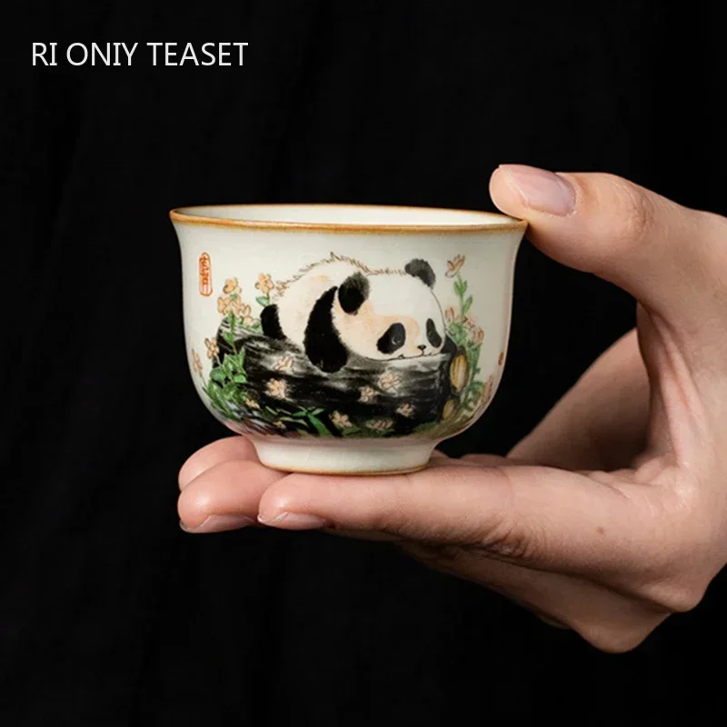 Handmade Ceramic Mug - 1 Pz Tradizione Cinese Ru Forno