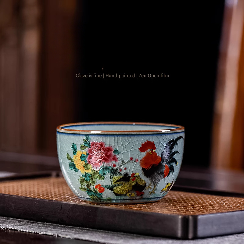Handmade Ceramic Mug - Tazza principale modello gallo retrò cinese